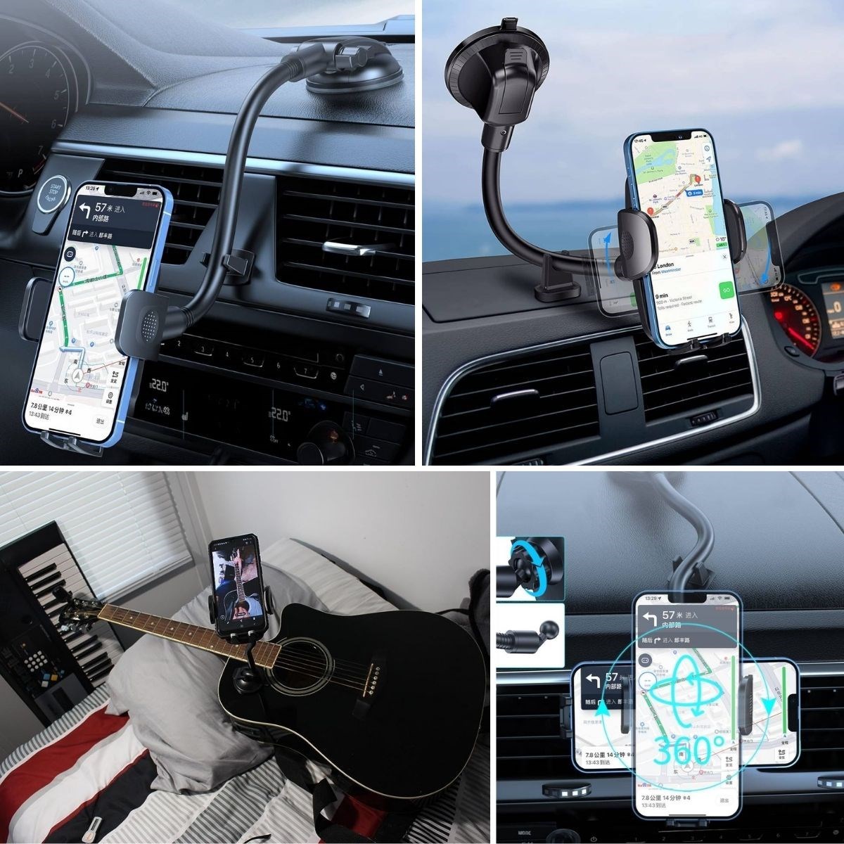 Woody Sofia® Ayarlanabilir Vakum Kilitli Cam Ve Torpidoya Takılabilen Telefon Tutucu Woody Sofia® Ayarlanabilir Vakum Kilitli Cam Ve Torpidoya Takılabilen Telefon Tutucu