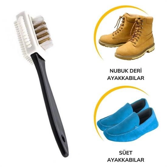 Woody Sofia® Çift Taraflı Pratik Taşınabilir Süet Nubuk Deri Çizme Bot Ayakkabı Temizleme Bakım Fırçası Woody Sofia® Çift Taraflı Pratik Taşınabilir Süet Nubuk Deri Çizme Bot Ayakkabı Temizleme Bakım Fırçası