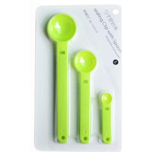 Ölçme Kaşıklı Poşet Klipsi 3`lü Paket Ölçme Kaşıklı Poşet Klipsi 3`lü Paket