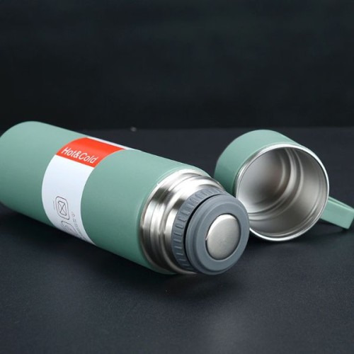 Paslanmaz Çelik Bardaklı Termos Seti 500 ML Paslanmaz Çelik Bardaklı Termos Seti 500 ML